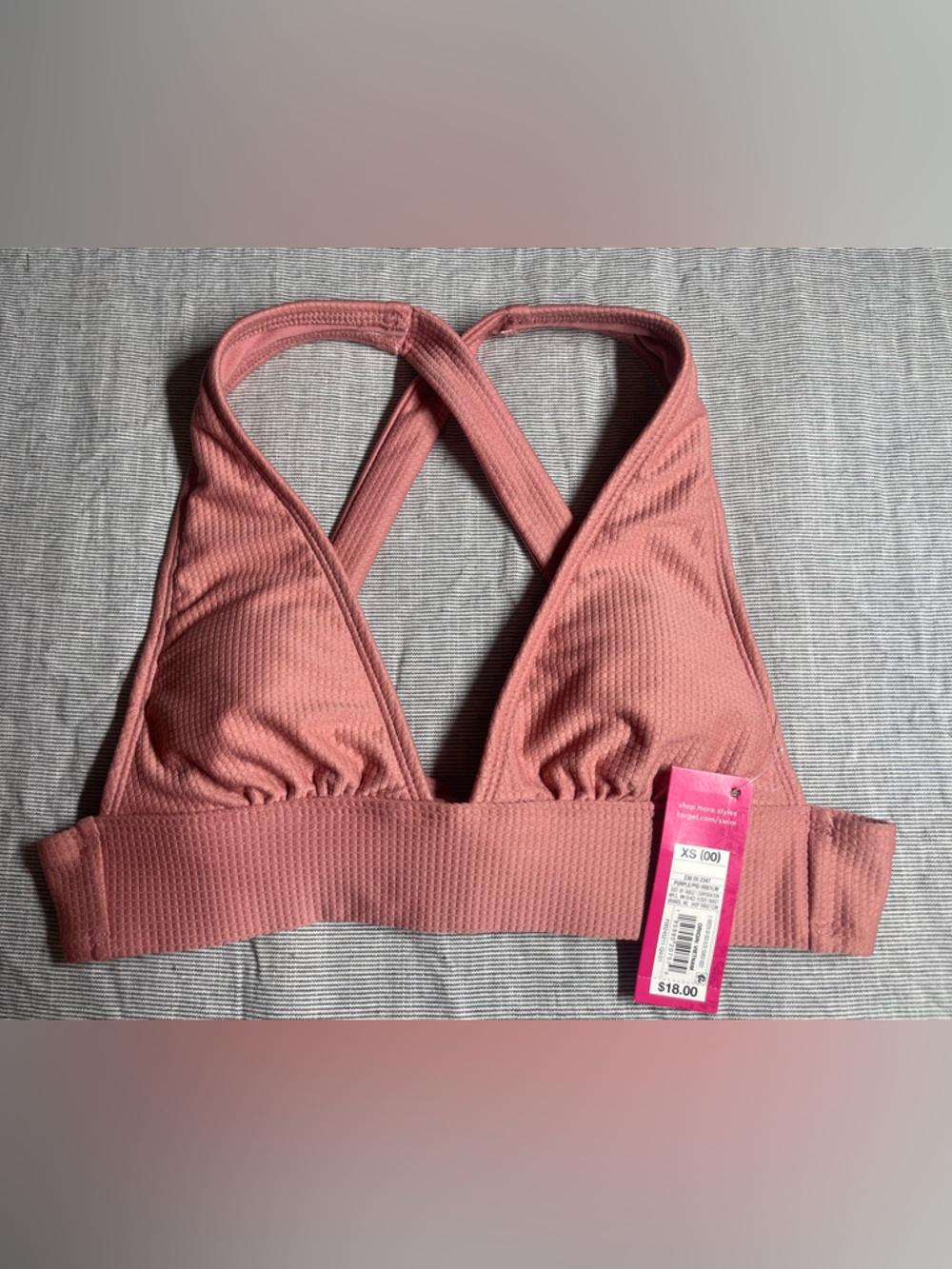 Juniors Disty Rose Swim Top XS